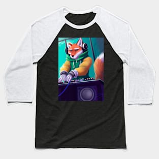 Fox at the DJ booth Baseball T-Shirt